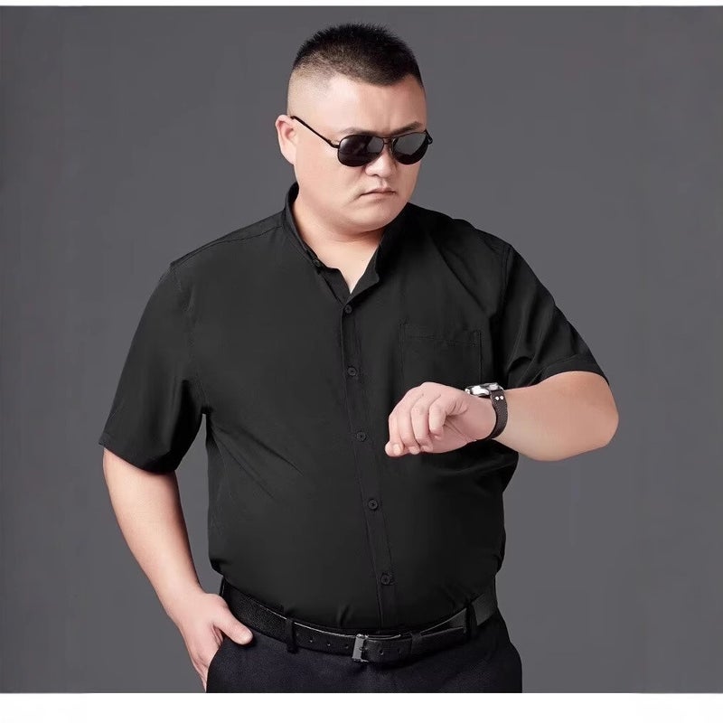 S-8Xl Short-Sleeved Shirt Men'S Non-Ironing And Anti-Wrinkle Summer Thin Business Wear Business Shirt Men'S Plus Size - Image 5