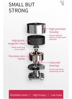 ARES Gun Massager Handheld For Muscle 5 Speed Level 4 Detachable Heads Battery Capacity 3 Cell 2500Mah Charging Time 2.5H 15Hs Work Continuous 1800-3000 Rpm  - Image 3