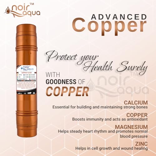 Noir Aqua Pre Carbon Filter, Sediment Filter,Advance Copper Filter and Elbow, Inline Filter Set for All RO Water Purifier - Image 3