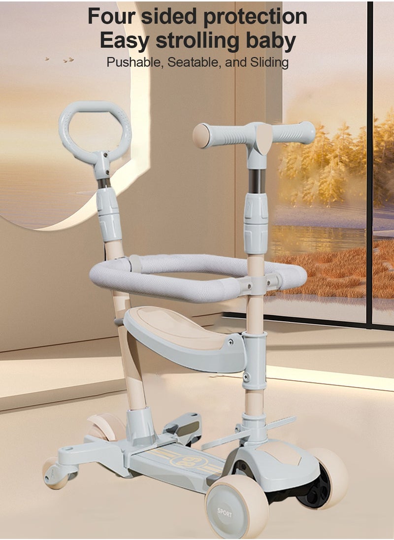 Sharpdo - 4  in 1 Children's Scooter Ride Glide Fold and Grow with Your Child Children's Kick Scooter Seat Music and Safety Features Included - Image 1