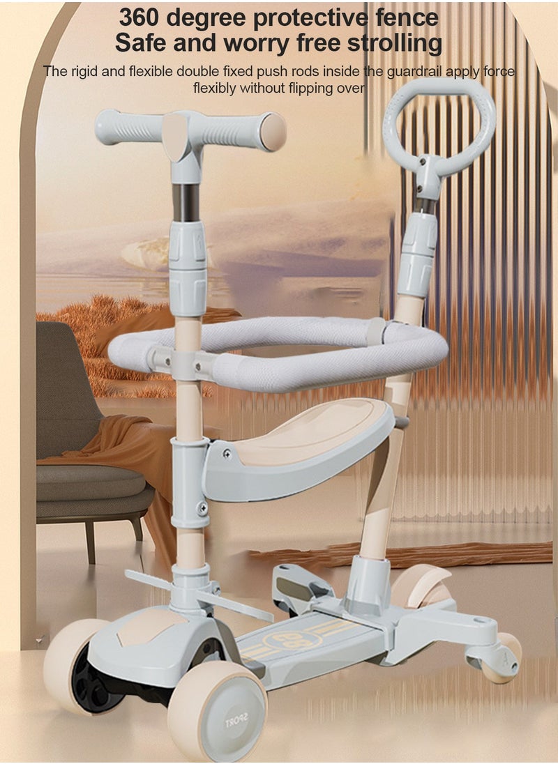 Sharpdo - 4  in 1 Children's Scooter Ride Glide Fold and Grow with Your Child Children's Kick Scooter Seat Music and Safety Features Included - Image 1