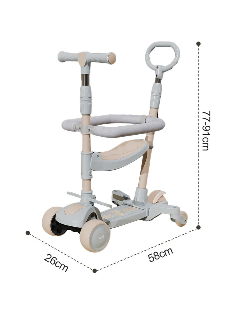 Sharpdo - 4  in 1 Children's Scooter Ride Glide Fold and Grow with Your Child Children's Kick Scooter Seat Music and Safety Features Included - Image 1