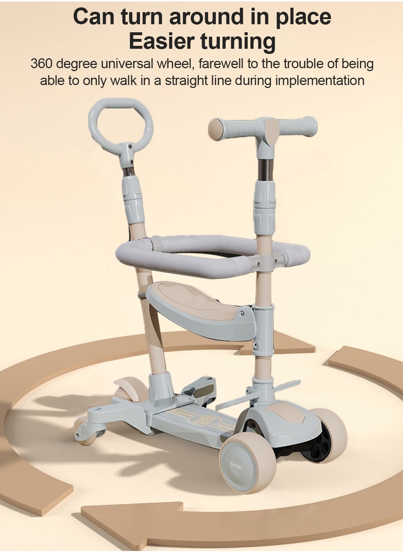 Sharpdo - 4  in 1 Children's Scooter Ride Glide Fold and Grow with Your Child Children's Kick Scooter Seat Music and Safety Features Included - Image 1