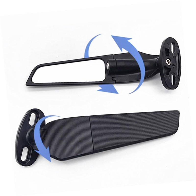 High Performance Rotating Motorcycle Rear View Mirrors 1 Pair - Image 5