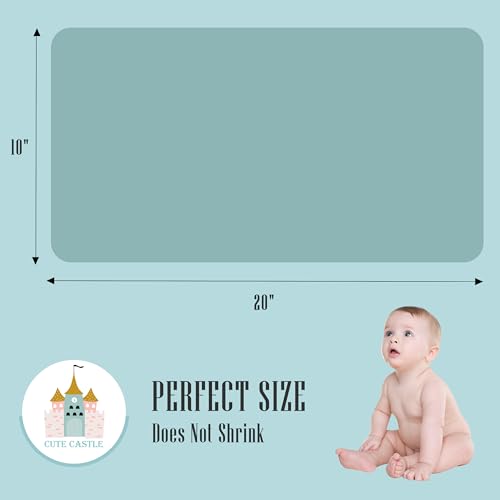 Cute Castle 12 Pack Muslin Burp Cloths for Baby - Ultra-Soft 100% Cotton Baby Washcloths - Large 20'' by 10'' Super Absorbent Milk Spit Up Rags - Burpy Cloths for Unisex, Boy, Girl - Dark Green - Image 4