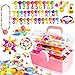 FUNZBO 850pcs Pop Beads Jewelry Making Kit for 3 4 5 6 7 8 Year Old Little Girls Arts and Crafts Toys for Kids Necklace Bracelet Ring Hairband Creativity Snap Set Birthday Gifts for Kids - Image 3
