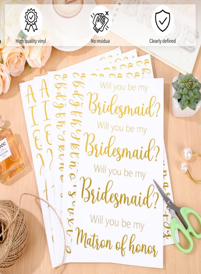 JarThenaAMCS ملصقات "هل ستكونين وصيفة شرفي؟" من JarThenaAMCS، ملصقات فينيل ذهبية اللون تحمل اسم وصيفة الشرف، مناسبة لحفلات توديع العزوبية وطلب الزواج. - Image 4