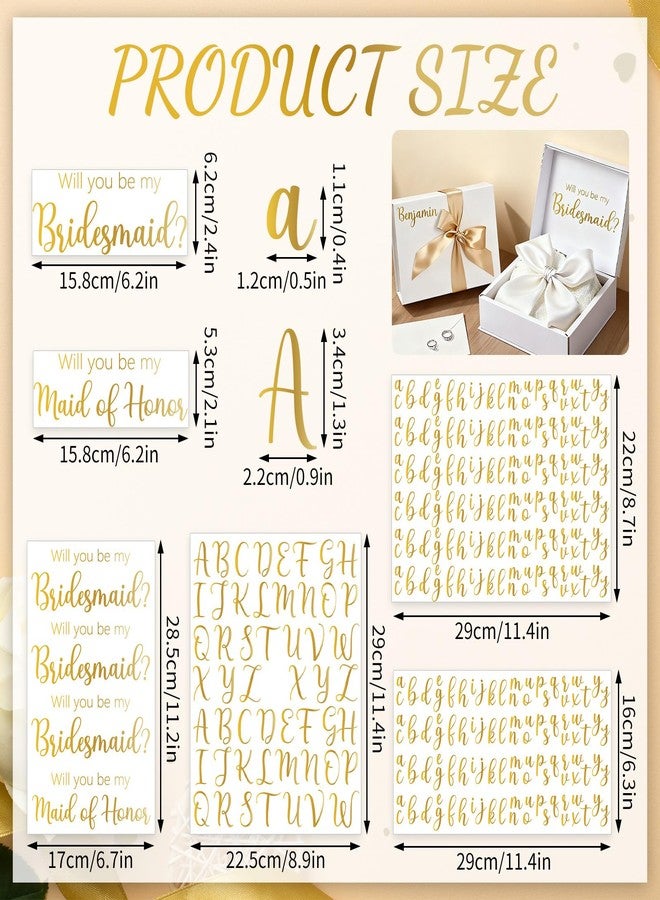 JarThenaAMCS ملصقات "هل ستكونين وصيفة شرفي؟" من JarThenaAMCS، ملصقات فينيل ذهبية اللون تحمل اسم وصيفة الشرف، مناسبة لحفلات توديع العزوبية وطلب الزواج. - Image 2