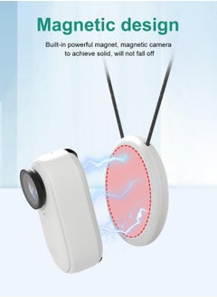 Anmi Magnetic Pendant Holder for Insta 360 GO 3 Action Camera (White)  - Image 3