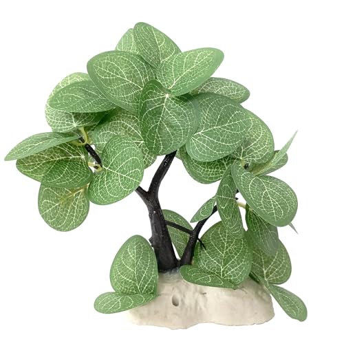 Smiling Pets Aquarium Plants Betta Fish Tank Decorations Ornament Small Size Soft Faux Silk Aquarium Plant for Hiding Fish Reptil Green Plant 1 Pcs - Image 1