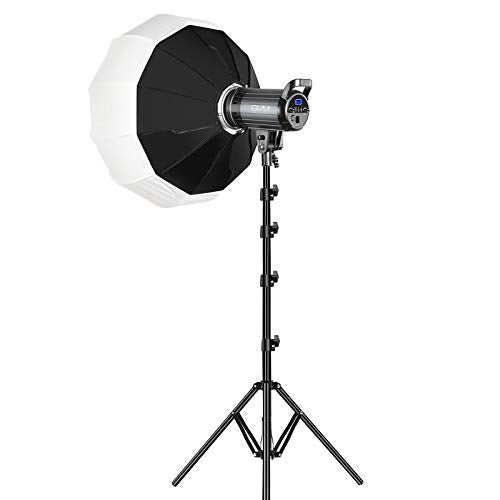 BiColor LED Video Light GVM 100W Photography Lighting with Bowens Mount APP Control System Lantern Softbox Video Lighting Kit for YouTube Outdoor Studio Dimmable 3200K5600K CRI 97
