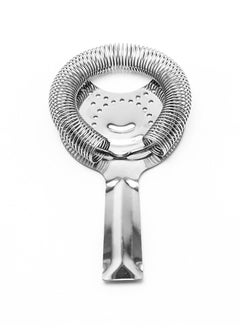 BarPros Stainless Steel Hawthorne Cocktail Strainer with 2 Prongs  - Image 1