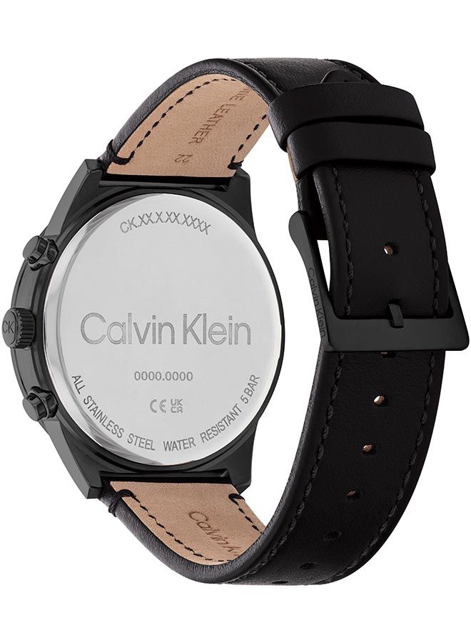 CALVIN KLEIN Men's Analog Round Shape Leather Wrist Watch 25200298 - 44 Mm - Image 2