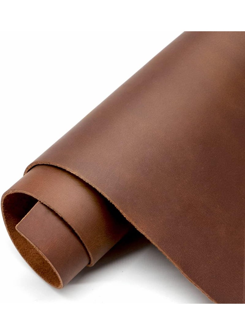 Genuine Leather Tooling Square 1.8-2.0MM Thick Genuine Top Full Grain Oil Tan Crazy Horse Cowhide Leather Sheets for Crafts Tooling Sewing Wallet Earring Hobby (Dark Brown, 12"x12") - Image 1