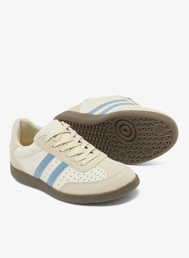 Ginger White Retro Court Sneakers for Women | Best Price UAE