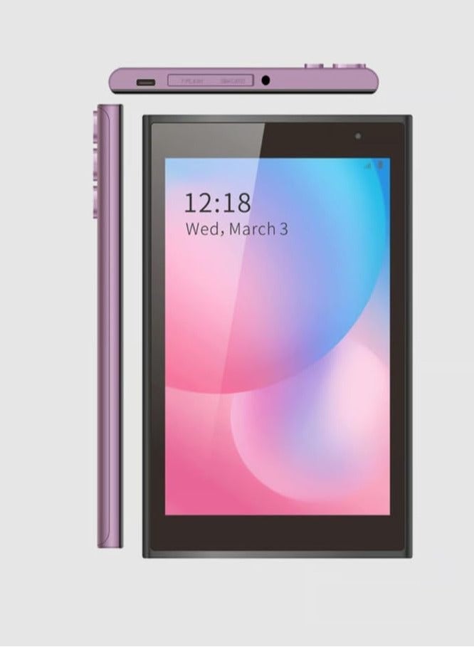 REBENUO CM522 Tablet  Smart 7" Tablet - 5GLTE Compatible BUILT IN 6GB RAM 128GB BUILT IN MEMORY With Android Quad-Core Processor Wifi Zoom Supported Face Unlock Tablet PC (Purple)  - Image 3