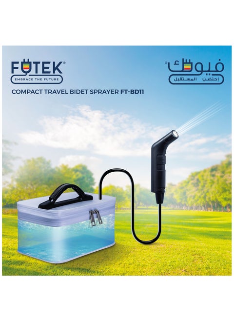 Multipurpose Compact Travel Shattaf Bidet Kit with 2.3L Water Container