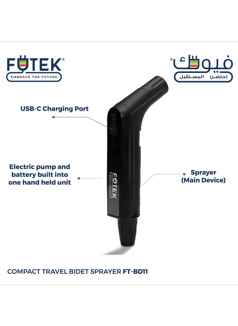 FUTEK - Multipurpose Compact Travel Shattaf Bidet Kit with 2.3L Water Container - Image 1