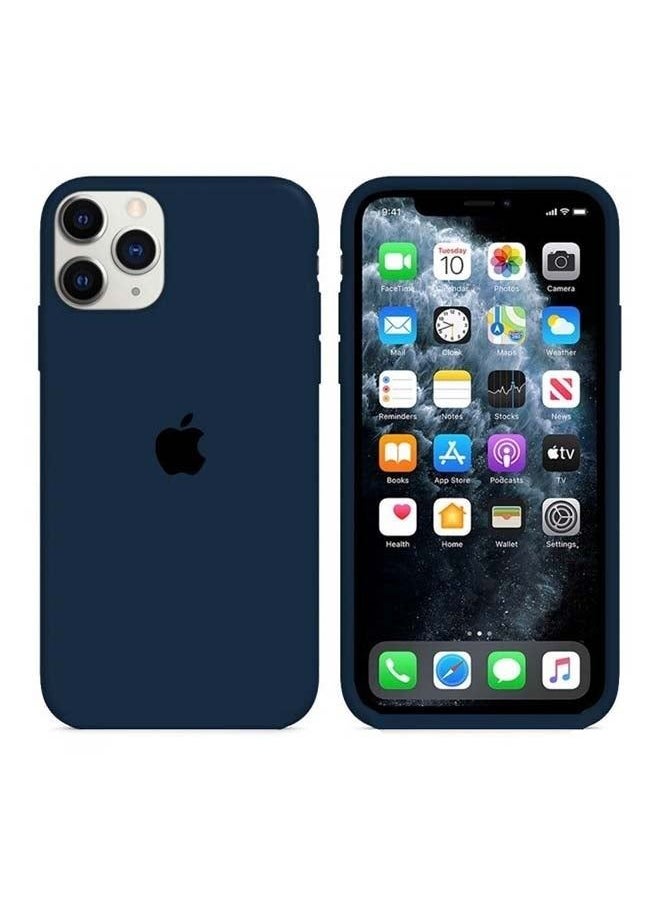 Protective silicone case cover for Apple iPhone 12 Pro Max Dark Blue
