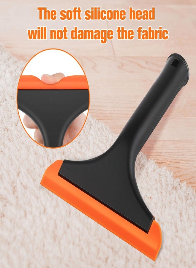 Astfys Silicone Pet Hair Removal,Pet Hair Rubber Carpet Rake Cat Dog Hair Remover with 8in Long Handle Pet Hair Remover for Furniture Couch Carpet - Image 3