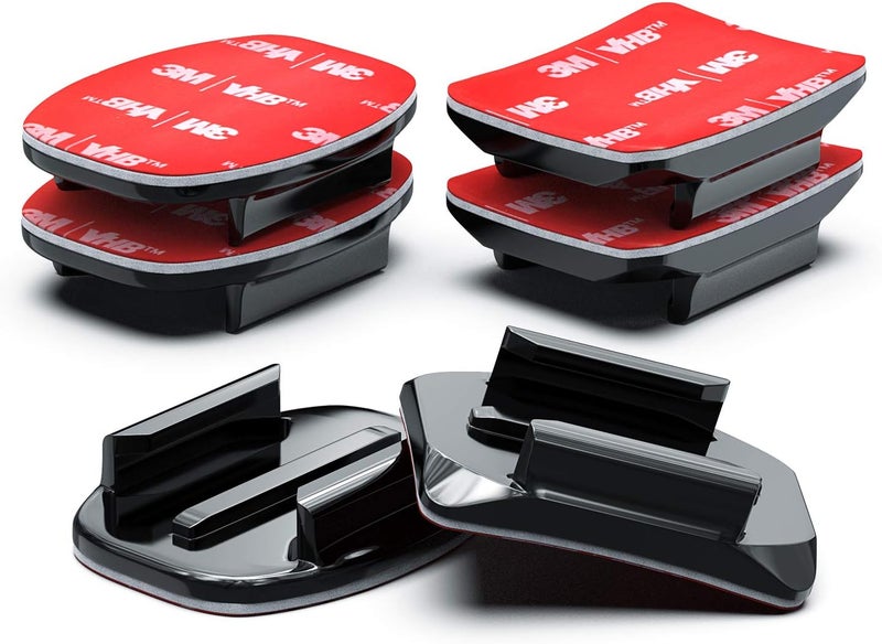 Sametop Helmet Adhesive Sticky Mounts Curved Attachment Flat 3M Mount Compatible with GoPro Hero 13 12 11 10 Max 9 8 7 6 5 4 Session DJI Osmo Action Cameras (6 Packs) - Image 1