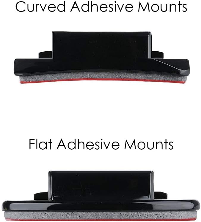 Sametop Helmet Adhesive Sticky Mounts Curved Attachment Flat 3M Mount Compatible with GoPro Hero 13 12 11 10 Max 9 8 7 6 5 4 Session DJI Osmo Action Cameras (6 Packs) - Image 3