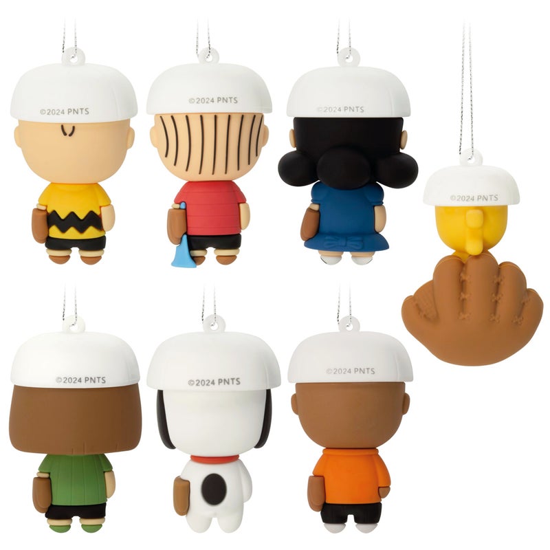 هولمارك Hallmark Peanuts Baseball Mystery Miniature Christmas الحلي مجموعة من 2 - Image 4