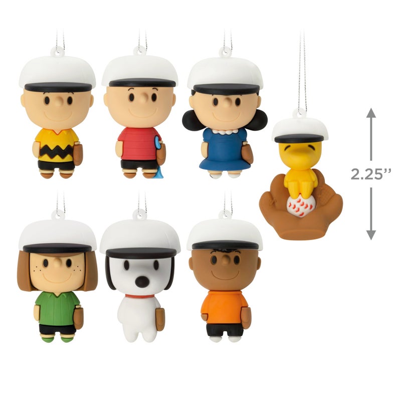 هولمارك Hallmark Peanuts Baseball Mystery Miniature Christmas الحلي مجموعة من 2 - Image 5