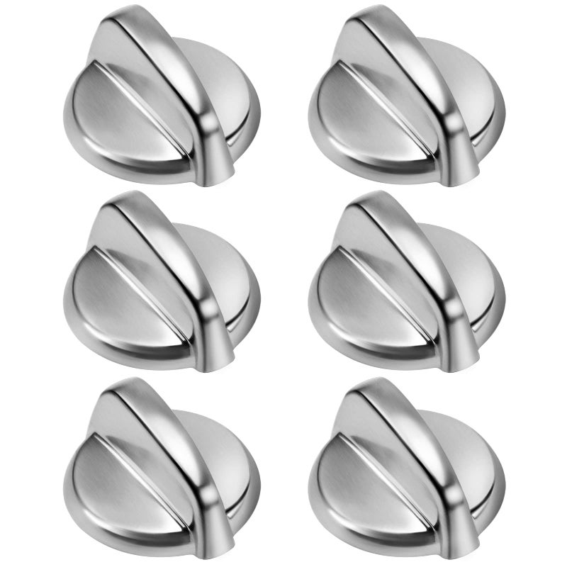 Blutoget Upgraded WB03T10284 PS2321076 Burner Control Knobs 6 Pack Fit for General Electric GE Range/Stove/Oven Knob - WB03T10284 Ge Appliance Knob Replaces 1373043 AP4346312 AH2321076 EAP2321076 - Image 1