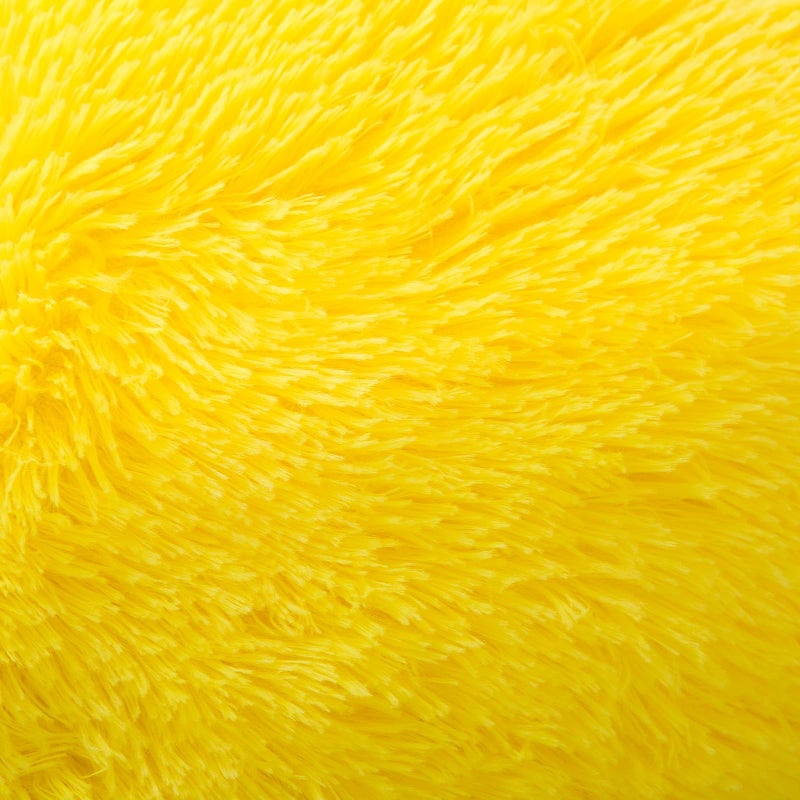 BBiggood Yellow Throw Pillow Covers  Pack of 2 Luxury Soft Faux Fur Pillow Covers Home Decor  Solid Furry Plush Pillow Cover Set for Couch Sofa Living Room Bed  Only Covers 20"" x 20"" - Image 4