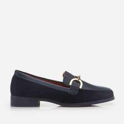 Hotiç 01AYH275880A680 Genuine Leather Navy Blue Women's Loafer