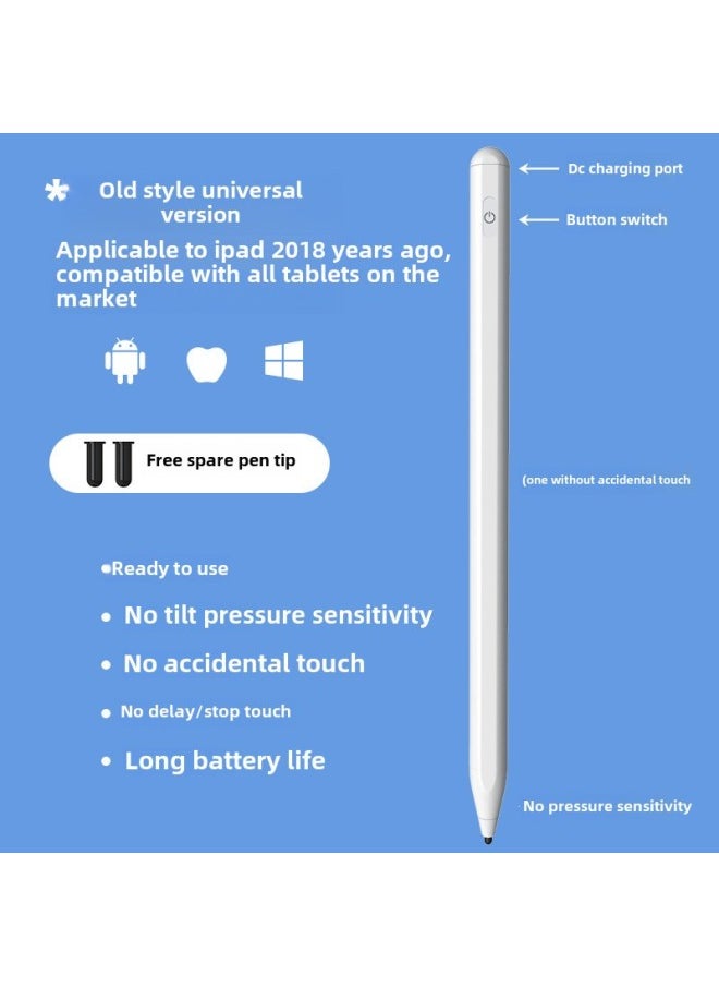 Generic Magnetic Attraction Ipad Capacitive Pen Handwriting Pen Suitable For Android Universal Pencil Fast Charging Touch Control-Color:3 Generation Key Universal Pen-Android Apple Phone Tablet Universal  - Image 1