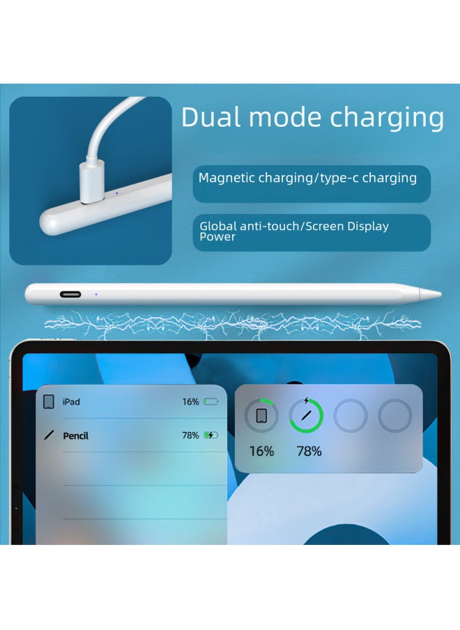 Generic Magnetic Attraction Ipad Capacitive Pen Handwriting Pen Suitable For Android Universal Pencil Fast Charging Touch Control-Color:3 Generation Key Universal Pen-Android Apple Phone Tablet Universal  - Image 3