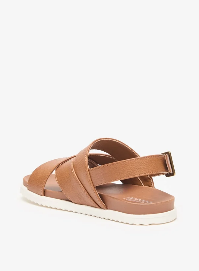 دوتشيني Boys Mister Cross Strap Sandals with Buckle Closure