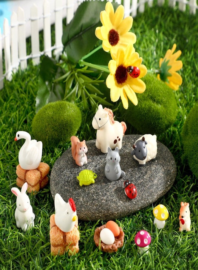 DTOFOOT 56 Pcs Mini Resin Animals Tiny Farm Animals Resin Ducks Cats Turtles Frogs Mini Animals Figures to Hide Mini for Fairy Garden Accessories House Decor Aquarium Ornaments - Image 4