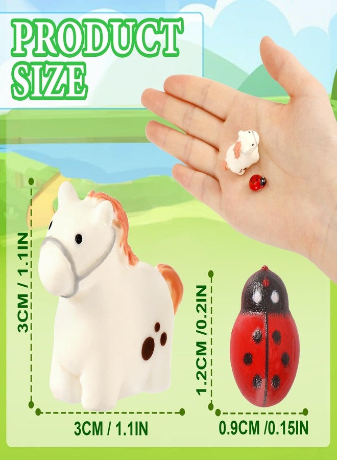 DTOFOOT 56 Pcs Mini Resin Animals Tiny Farm Animals Resin Ducks Cats Turtles Frogs Mini Animals Figures to Hide Mini for Fairy Garden Accessories House Decor Aquarium Ornaments - Image 2