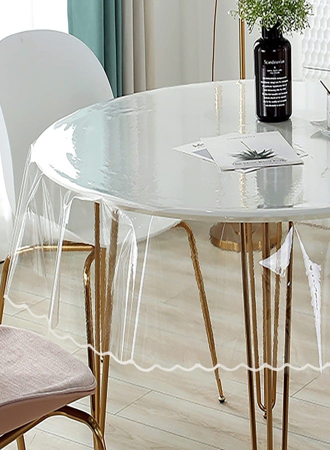 PlentifulHome Transparent Oval Tablecloth - 60×90 Inch Waterproof and Oil-Proof Dining Office Table Protection - Image 1