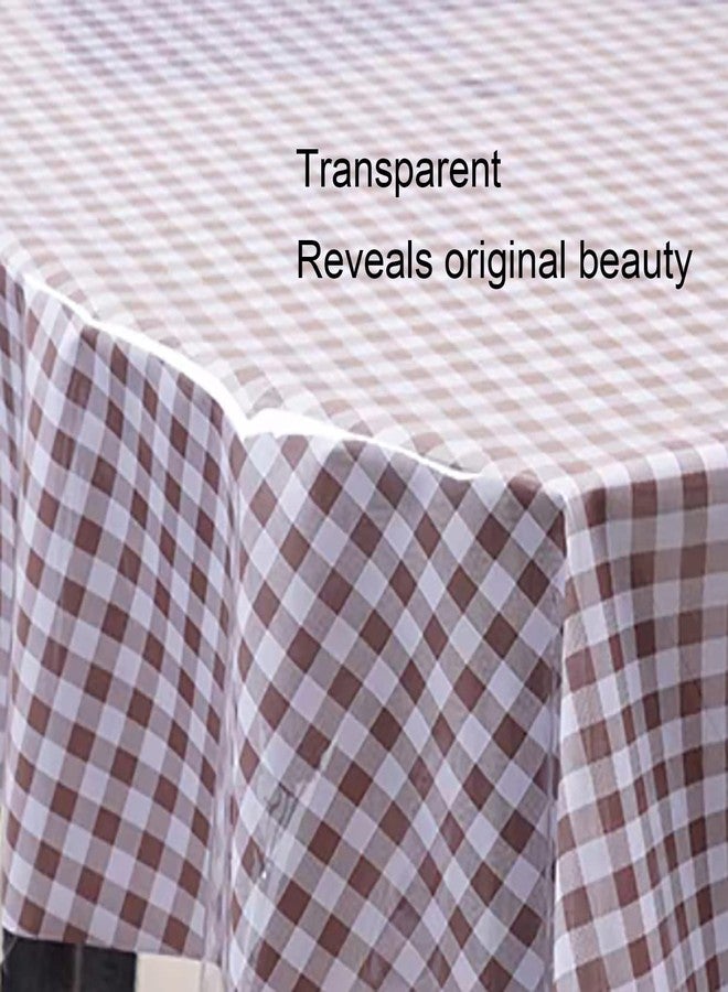 PlentifulHome Transparent Oval Tablecloth - 60×90 Inch Waterproof and Oil-Proof Dining Office Table Protection - Image 4