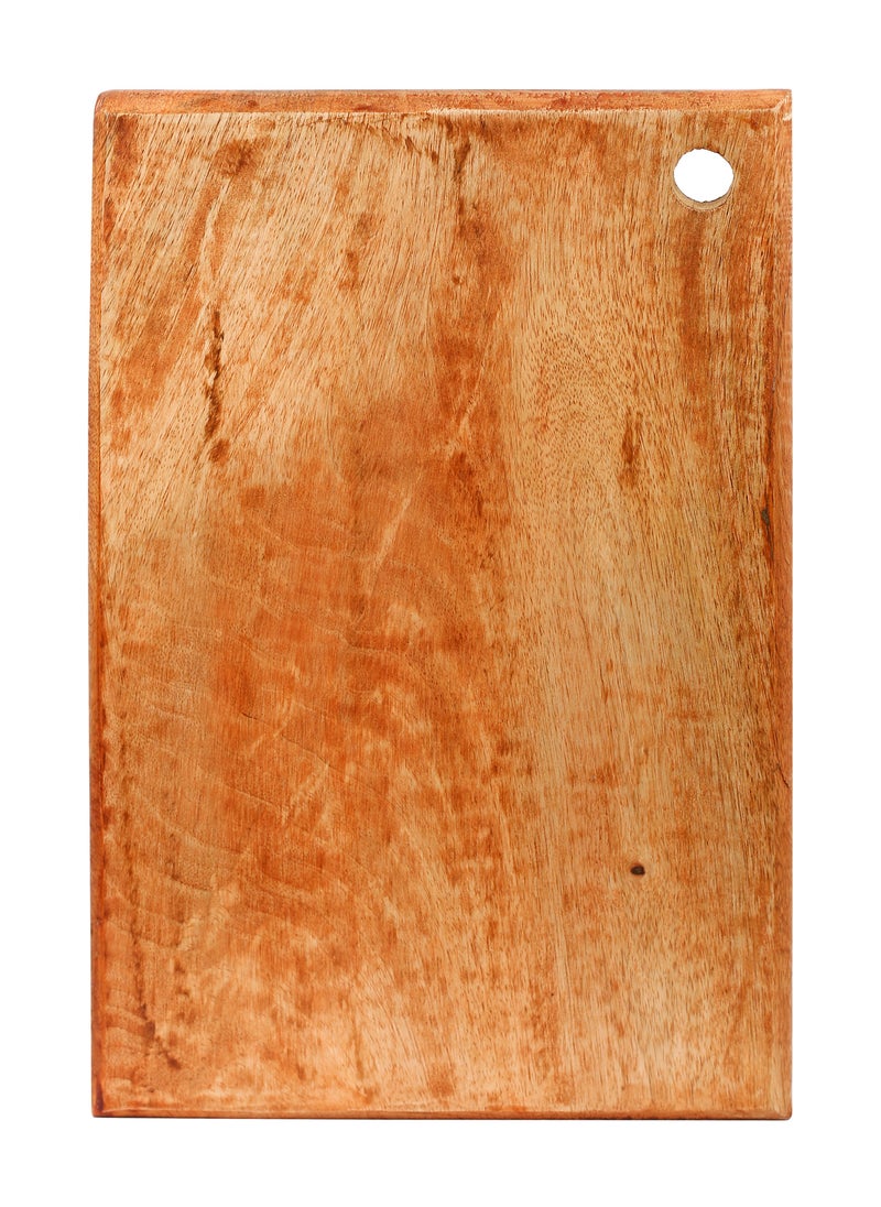 OLYNO EcoSlate Natural Acacia Wood Cutting Board 32x22x2 Cm Non-Slip Serving Tray Wooden Chopping Board For Vegetables Fruits Meat Cheese  - Image 1