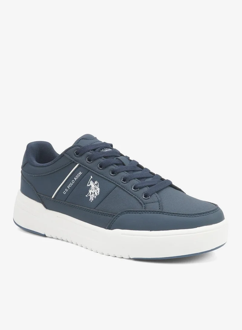 U.S. Polo Assn. Men's Navy Classic Low-Top Sneakers,Lightweight Shoes Casual for Everyday Style