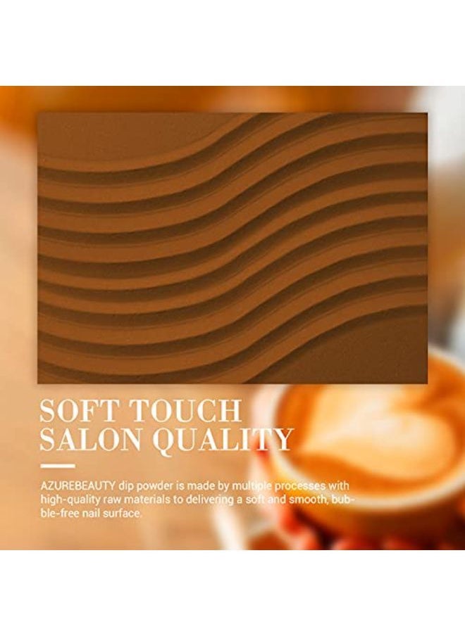 AZUREBEAUTY - Nail Dip Powder Set 6 Pcs Dark Brown Color Fall Dipping Powder Nail French Manicure Diy Salon Home Gifts For Women No Need Nail Lamp Cured - Image 1