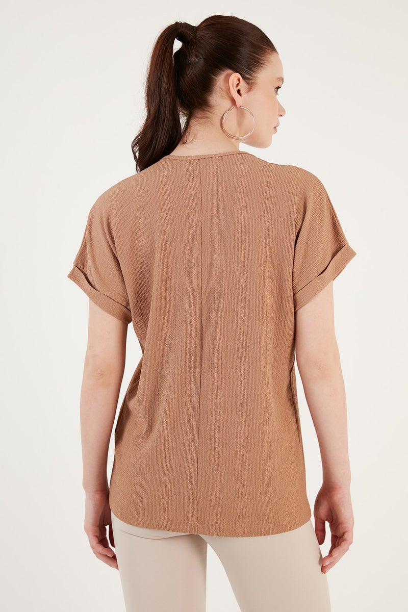 Lela Button Detailed V-Neck Blouse Women's Blouse 5865567  - Image 4
