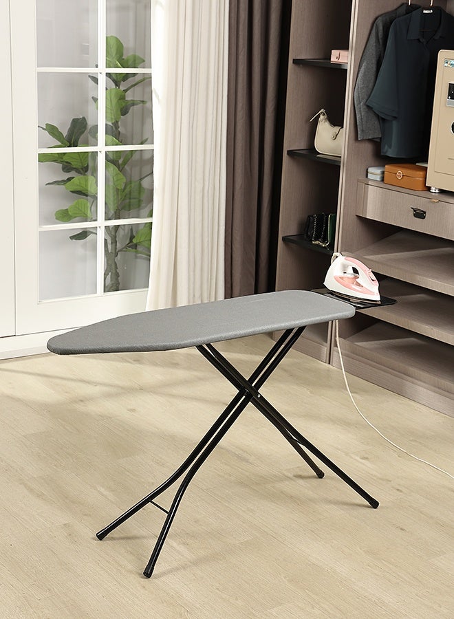 LAWAZIM 13"x43" Ironing Board with Iron Rest - Foldable and Heat Resistant Iron Rest, Padded Surface, Lightweight Black Frame with Gray Cover - for Small Spaces, Apartments, Laundry Rooms, and Closets - Image 2