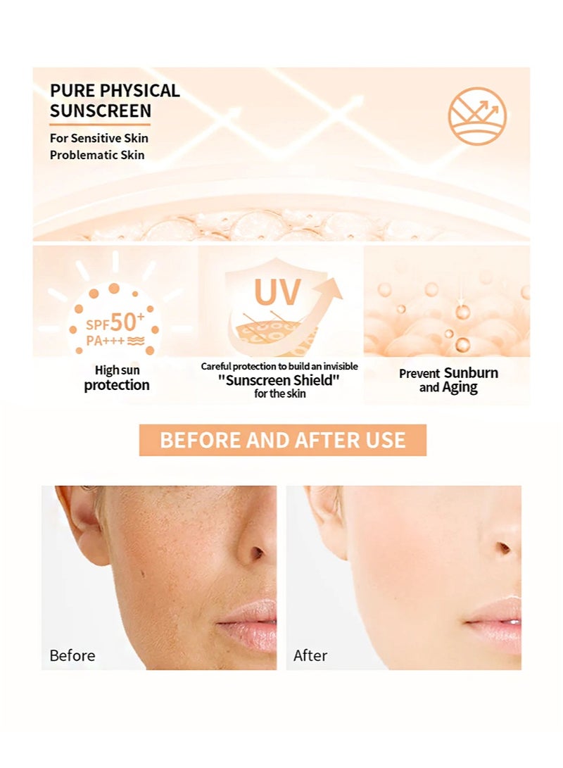 لان بينا واقي من الشمس نياسيناميد بعامل حماية من الشمس 50+ PA+++، للبشرة الحساسة، مركب SPC، حماية من الأشعة فوق البنفسجية UVA/UVB ومضادات الأكسدة واسعة النطاق - Image 3