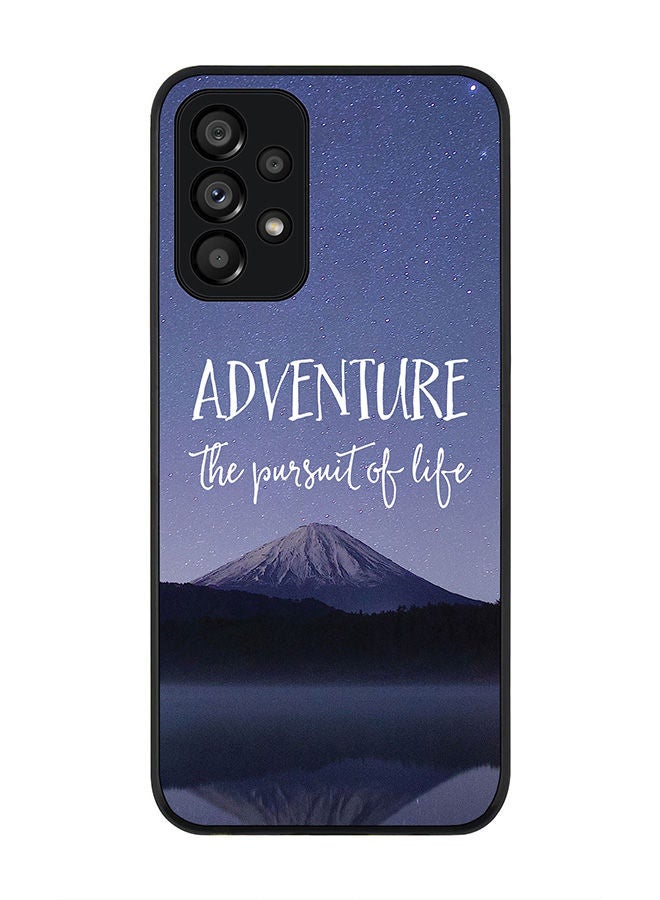 Stylizedd Rugged Black edge case for Samsung Galaxy A73 5G Slim fit Soft Case Flexible Rubber Edges Anti Drop TPU Gel Thin Cover - Adventure - Image 1