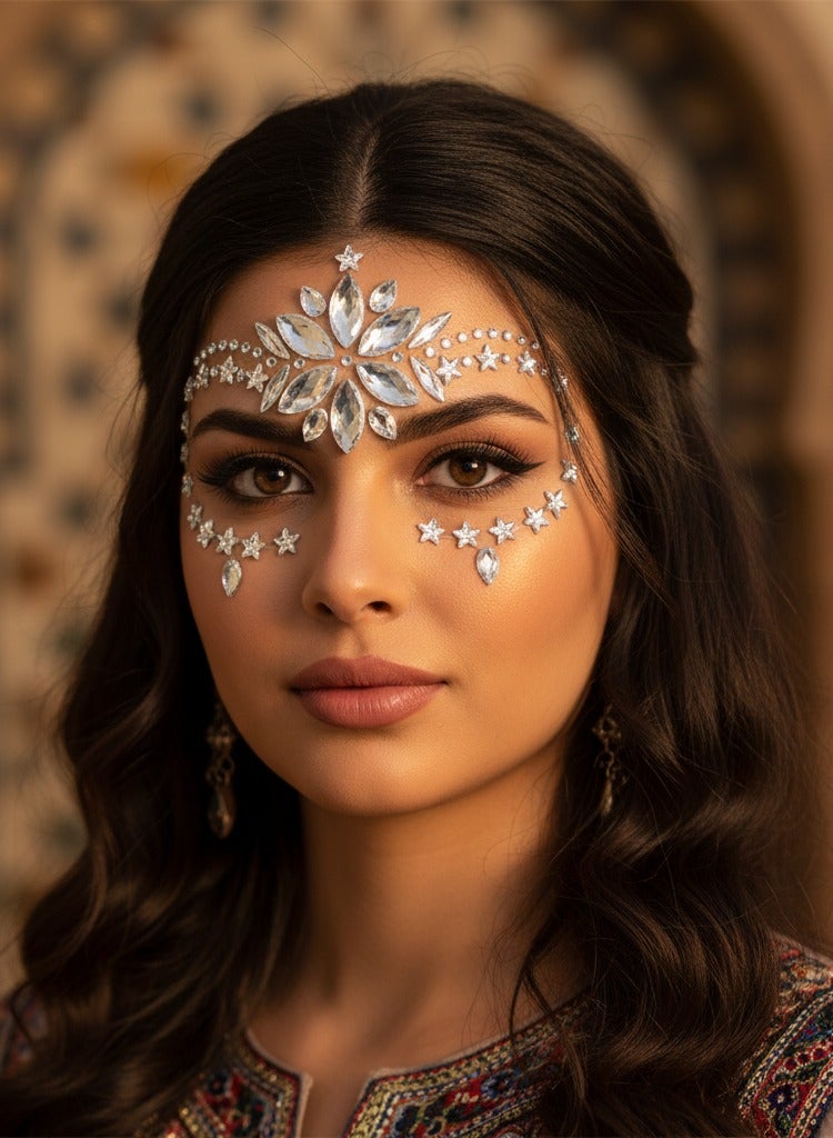 maffick 5 Pack Face Jewels Gems Stickers Set - Celestial, Pearl & Colorful Rhinestone Body Art for Festivals, Parties & Rave Makeup - Image 5