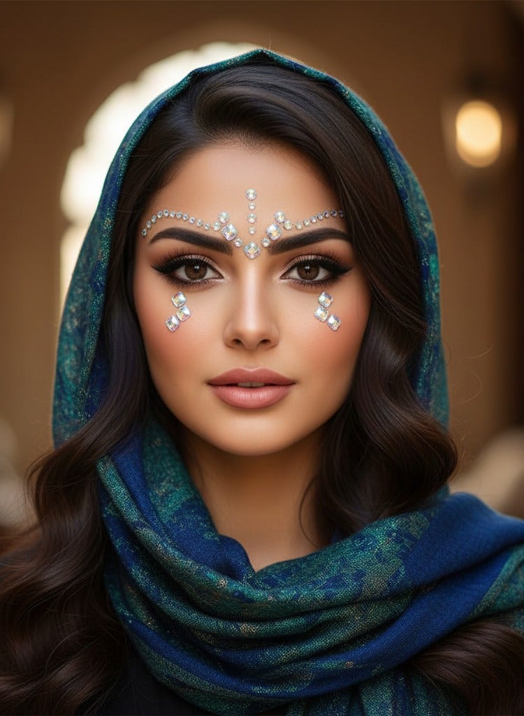 maffick 5 Pack Face Jewels Gems Stickers Set - Celestial, Pearl & Colorful Rhinestone Body Art for Festivals, Parties & Rave Makeup - Image 3