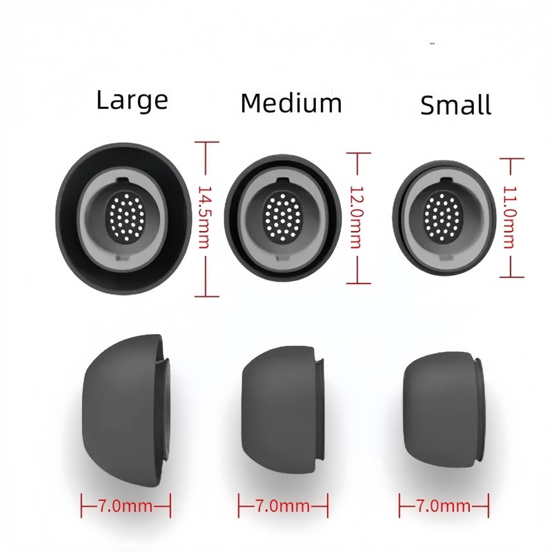 Wiki VALLEY Ear Tips for Galaxy Buds 3 Pro Eartips Earbud(2024),3Pairs Silicone Replacement Eartips with Dust Shield Compatible with Samsung Galaxy Buds 3 Pro SM-R630N,Fits Charging Case-S/M/L - Image 3
