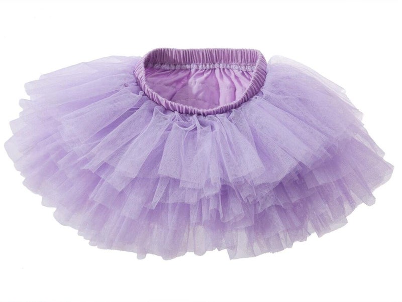 elamccor Baby Girls' Tutu Skirt Toddler 6 Layered Tulle Tutus 1-8T Light Purple - Image 3