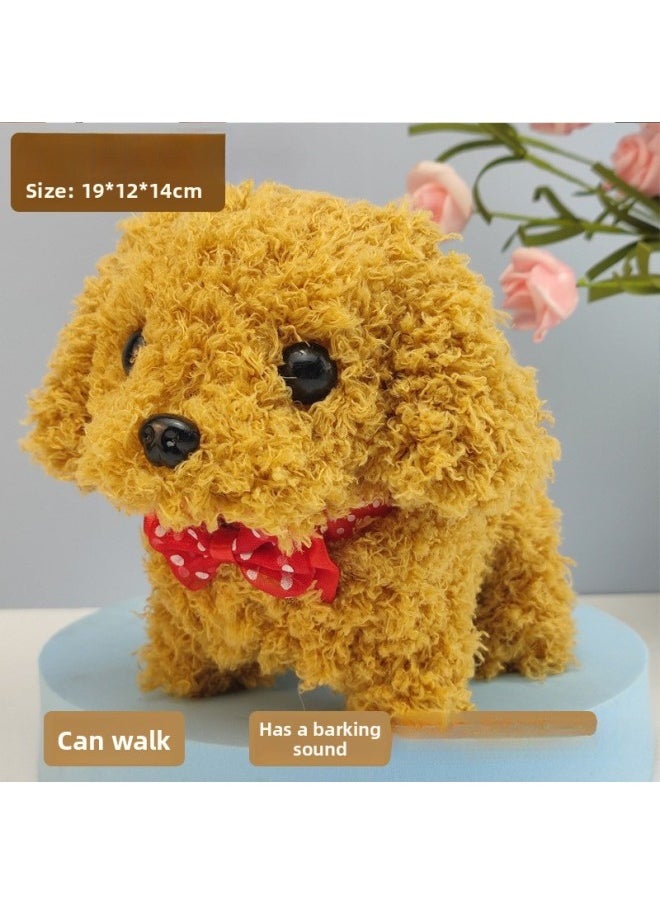 Toy Dog Children Plush Electric Toy Walking Dog Electric Dog Stall Electronic Puppy Pet-Color:Vest Barking Dog [powder]  - Image 4
